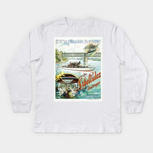 Les Libellules électriques Paris Vintage Poster 1896 Kids Long Sleeve T-Shirt